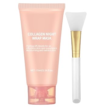 Máscara de envoltura nocturna de colágeno, mascarilla facial despegable
