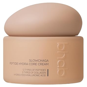 BHAB SLOWCHAGA Peptide Hydra Core Cream con péptidos Colágeno Niacinamida Ácido Hialurónico Ceramida Pantenol – Hidratante Reparador de Barrera para Piel Seca Sensible, Cuidado Coreano de la Piel 2.7 fl oz (2.7 fl oz)