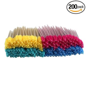 200 cepillos desechables para rímel de pestañas, cepillo de pestañas de ojos, varitas de rímel, carretes para extensiones de pestañas, varita de pestañas, carrete de extensión de pestañas, 4