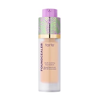 tarte Babassu Foundcealer Base Dewy - Protector solar SPF 20 de amplio espectro, base y corrector en 1 con SPF, maquillaje vegano para el cuidado de la piel con cobertura media radiante modulable