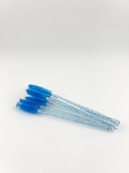 Carretes de cepillo de pestañas, 50 unidades (multicolor) (azul)