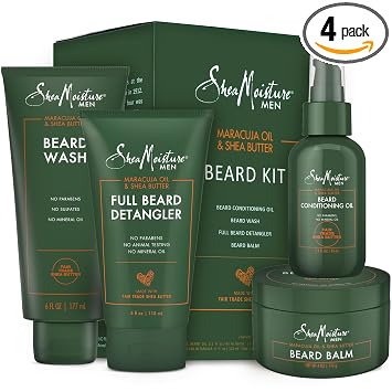SheaMoisture - Kit de barba para hombre, manteca de karité y aceite de