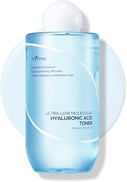 ISNTREE - Tónico de ácido hialurónico de ultrabajo peso molecular 300ml, 10.14 fl.oz | Cuidado de la piel coreano | Absorción rápida | Hidratación profunda y suavidad de la piel | Vegano y sin