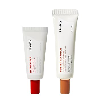 FRANKLY Skin Repair Duo: Retinol 0.3 Cream & Butter So Much Cream | Anti-envejecimiento y renovación de la piel | Hidratación profunda | Mantequilla vegana, aceite de jojoba | Vegano y sin curas | Set coreano para el cuidado de la piel