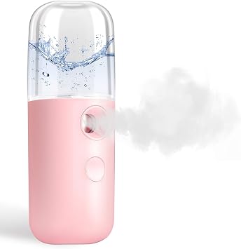 GIVERARE Nano Vaporizador Facial, Mini Vaporizador de Mano, Vaporizador Recargable por USB, Tanque de Agua Visual de 30ml Hidratante y Humectante para Cara, Maquillaje Diario, Cuidado de la Piel