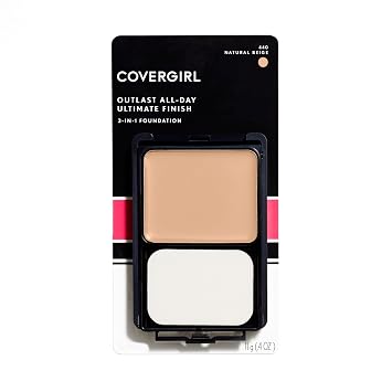 COVERGIRL Outlast All-Day Ultimate Finish Foundation, Natural Beige, 0.4 onzas (Paquete de 1)