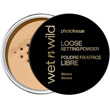wet n wild Photo Focus - Polvo de ajuste suelto para hornear, maquillaje iluminador, adecuado para todos los tonos de piel, plátano