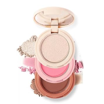 Kit de maquillaje de tamaño de viaje, paleta de polvos para colorete