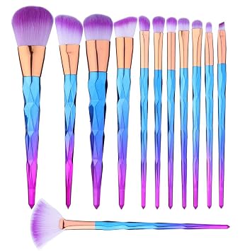 Juego de 12 brochas de maquillaje de primera calidad, base de mezcla, rubor, corrector de ojos, cara, labios, brochas para polvo, crema líquida, kit completo de brochas de maquillaje, cerdas sintéticas