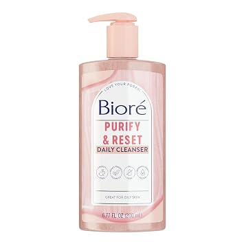 Bioré Rose Quartz + Charcoal Daily Purifying Cleanser