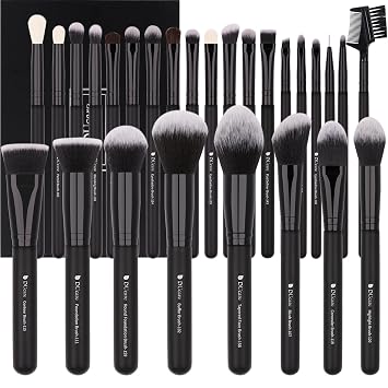 DUcare Juego de brochas de maquillaje profesional, 27 piezas, juego de brochas de maquillaje sintéticas de primera calidad, base Kabuki, mezcla de polvo facial, rubor, correctores, sombras de ojos,