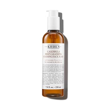 Kiehl's Jabón facial de limpieza profunda de caléndula, equilibra la piel mientras elimina suavemente las impurezas, calma y refrescante, aumenta la barrera de humedad para una piel suave, sin