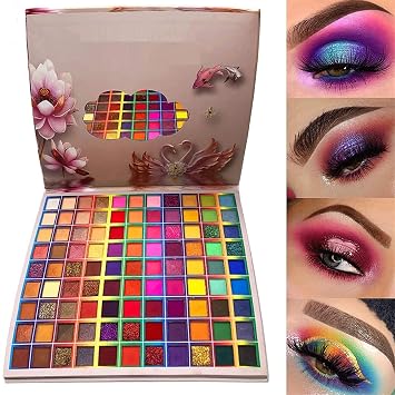 Paleta de sombra de ojos de 99 colores, paleta colorida del sombreador de