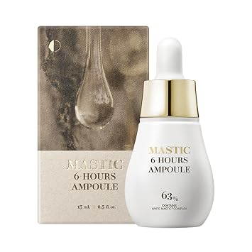 Mastina Mastic Ampolla - Suero facial para piel cristalina y radiante. Complejo de masilla blanca 63% + ácido tranexámico 2% + niacinamida 5% ácido, cuidado de la piel coreano (gotero, 0.5 fl oz)
