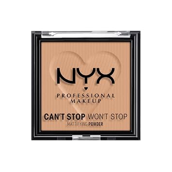 NYX Professional Makeup Can't Stop Won't Stop - Polvo compacto matificante (bronceado)