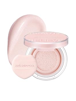 JUNG SAEM MOOL Resaltador de cojín para artista, resaltador facial coreano de belleza para un brillo radiante natural, acabado luminoso ligero - Halo Gleam