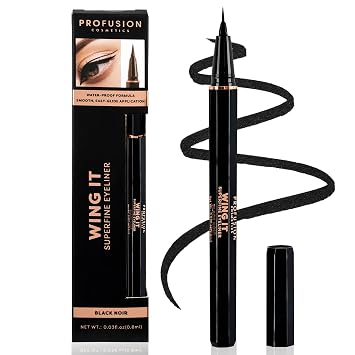 Profusion Cosmetics WING IT - Delineador de ojos superfino – Maquillaje con delineador de ojos de larga duración, libre de crueldad y maravilloso diseño