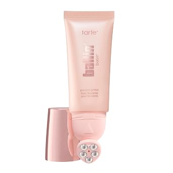 tarte Ballin' Base Poreless Primer - Aplicador de rollerball para ayudar a levantar, esculpir y desinflar, usar debajo de la base para preparar la piel con niacinamida, vegano y libre de crueldad