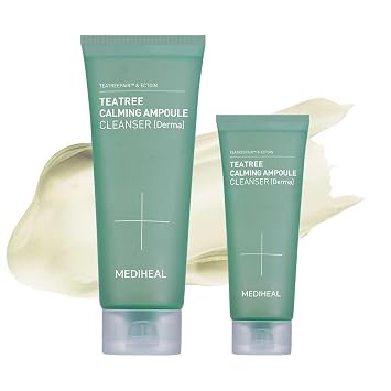 MEDIHEAL Teatree - Juego de limpiador calmante de ampollas (6.76 fl oz +