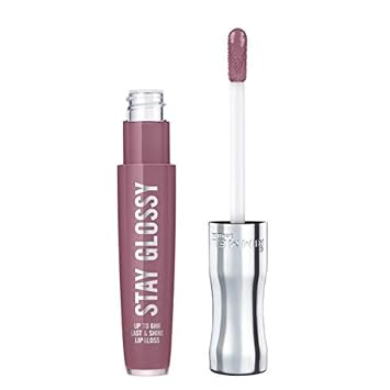 Rimmel Brillo labial Stay Glossy - Fórmula no pegajosa y ligera para el color y brillo de labios - 200 Tainted Love, 0.18 onzas
