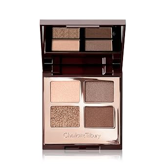 Charlotte Tilbury Paleta de Sombras de Ojos de Lujo - Sombra de Ojos Shimmer, Metálica y Mate Satinado Cuádruple con una Rica Fórmula en Polvo - Incluye 4 Tonos Complementarios
