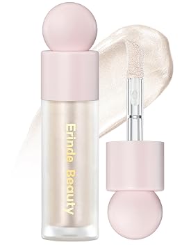 Erinde Iluminador líquido, Barra bronceadora facial, Acabado natural brillante, Crema iluminadora sedosa y ligera de mezcla fácil, Sin crueldad, 01# Moonlight