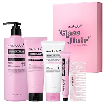medicube Rosemary PDRN Glass Hair Set, Full-Size Gift Kit for a Fuller Look