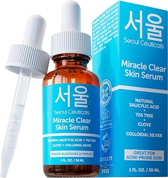 SeoulCeuticals Suero para acné coreano Miracle Clear para piel propensa al