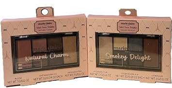 Marie Claire Paleta de sombras de ojos con encanto natural y delicia ahumada, paquete de 2
