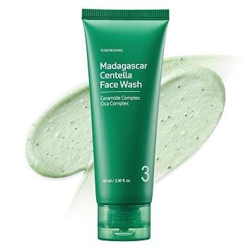 TOSOWOONG Madagascar Centella Face Wash, Mochi Whip para el cuidado de los