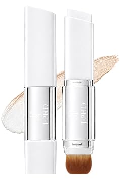 2 en 1 color blanco cambiante coreano base palo con cepillo maquillaje (01