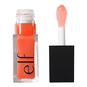 e.l.f. Glow Reviver Aceite Labial, Aceite Labial Nutritivo con Tinte para un Acabado de Alto Brillo, Infundido con Aceite de Jojoba, Vegano y Libre de Crueldad, Coral Fixation