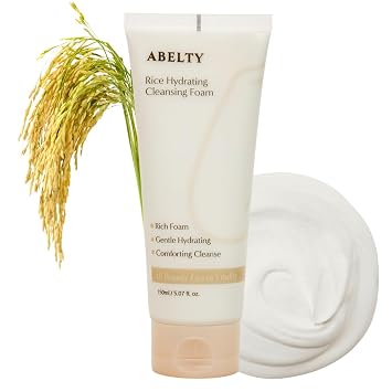 Espuma limpiadora hidratante de arroz, limpiador facial de polvo de arroz con ácido hialurónico, limpiador exfoliante e hidratante para piel suave, lavado de belleza coreano hidratante