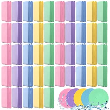 480 esponjas faciales comprimidas, esponja limpiadora facial, esteticistas, maquillaje comprimido, esponja facial, esponjas faciales redondas para mujeres, esponja exfoliante (5 colores)