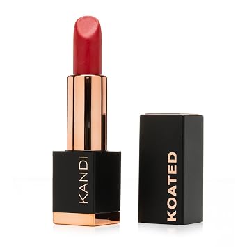 Kandi Koated Satin Lip Color [Firestarter] Lápiz labial suave y cremoso Burruss | Colores ricos, sin parabenos, lápiz labial en crema sin crueldad | Belleza y maquillaje