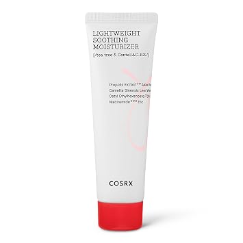 COSRX AC Collection Hidratante Calmante Ligero, 80ml / 2.70 fl.oz | Extracto de Hojas de Aloe Vera 71.2% | Sin Pruebas en Animales, Sin Parabenos
