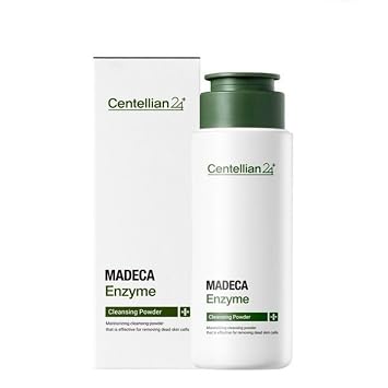 CENTELLIAN 24 Madeca Enzyme Cleansing Powder (2.03 fl oz) - Limpiador facial exfoliante diario suave y máscara para suavizar la piel, reduce el aceite y elimina las impurezas, cuidado de la piel coreano. TECA, polvo de menta
