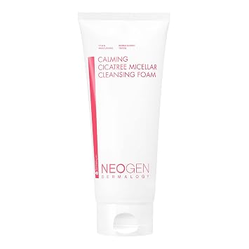 DERMALOGY by NEOGENLAB NEOGEN - Espuma limpiadora micelar calmante para árbol de cíica, 6.76 onzas líquidas (6.8 fl oz), limpiador de espuma hidratante y cremosa para pieles sensibles, belleza limpia, cuidado de la piel coreano