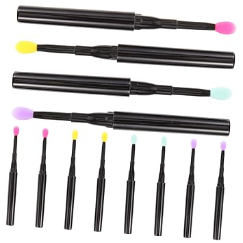 Ipetboom Aplicador de máscara de labios, aplicador de cepillo de exfoliante, lentejuelas cosméticas, delineador de labios, lápiz labial, aplicador de labios de silicona, maquillaje brillo de labios,