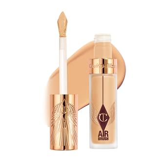 Charlotte Tilbury AIRbrush Corrector de desenfoque impecable – Corrector para ojeras, manchas y más – Hidratante, cobertura completa con un acabado mate natural