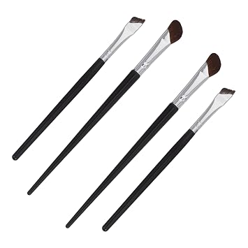 4 brochas de maquillaje de precisión para cejas y sombra de ojos, cerdas suaves para uso cómodo para maquillaje de ojos, 4 unidades