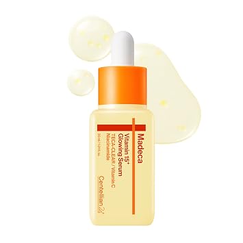CENTELLIAN 24 Madeca Vitamin 15+ - Suero brillante de 1.0 fl oz – 15% de vitamina Radiance suero niacinamida, TECA y vitamina C, corrector de manchas, tono desigual y cuidado de la melanina, cuidado ligero de la piel coreana