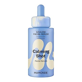 MAMONDE Calming Shot - Suero facial de azuleno de manzanilla azul | Suero calmante y ligero para el cuidado de la piel coreana para pieles sensibles con niacinamida | Enrojecimiento visible tranquilo