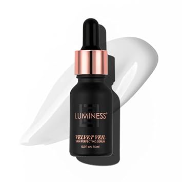Luminess Velvet Veil - Suero hidratante de base de maquillaje, minimizador de poros, suaviza las arrugas y las líneas finas, fórmula ligera, no grasa y duradera, para todo tipo de piel