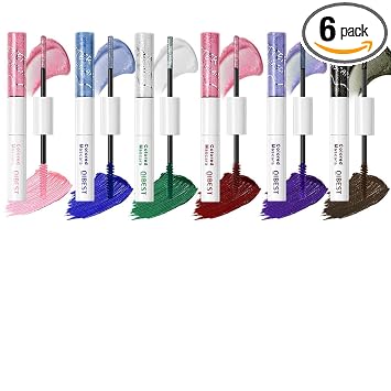 Juego de rímel de 12 colores para pestañas, diamante brillante de doble