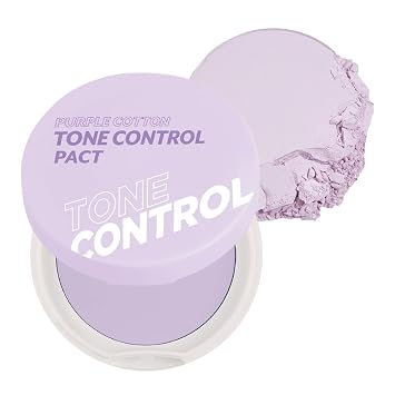 I'M MEME Purple Cotton Tone Control Compact - Face Setting Makeup Powder
