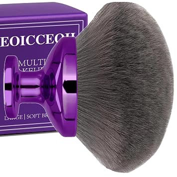 Brocha de maquillaje corporal extra grande para autobronceador, mezcla de maquillaje de piernas y bronceador, cepillo Kabuki de cabeza ancha de 4 pulgadas que proporciona una aplicación más uniforme y bonita, cepillo de maquillaje de protección solar para