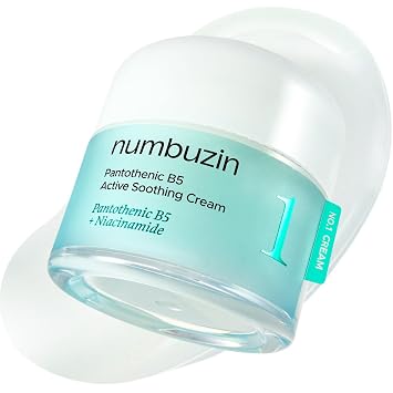 numbuzin No.1 Pantoténico B5 Crema calmante activa | Elimina el sebo y los problemas de la piel, ácido pantoténico, regalo coreano para el cuidado de la piel para mujeres | 2.70 onzas líquidas