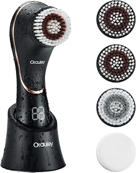Cepillo de limpieza facial, limpiador facial eléctrico recargable, IPX-7