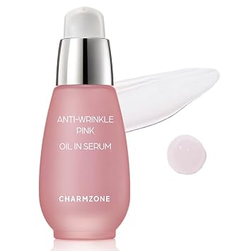 CHARMZONE Suero de aceite rosa antiarrugas, hidratante y reafirmante para el cuidado de la piel coreano, suero facial con rosa de damasco búlgaro y aceites a base de plantas para calmar e hidratar la